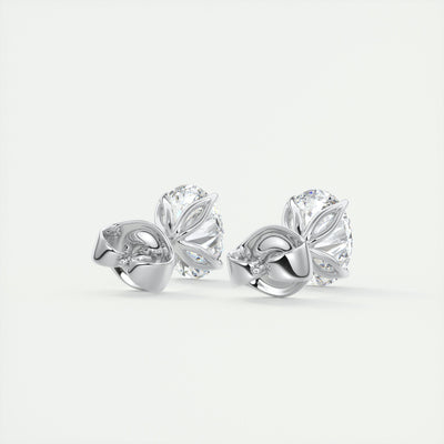 1.0 CT Oval Solitaire G/VS Lab Grown Diamond Earrings