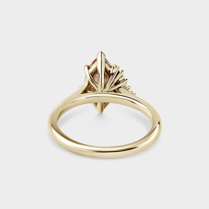 1.50CT Champagne Marquise Diamond Cluster Setting Lab Grown Engagement Ring