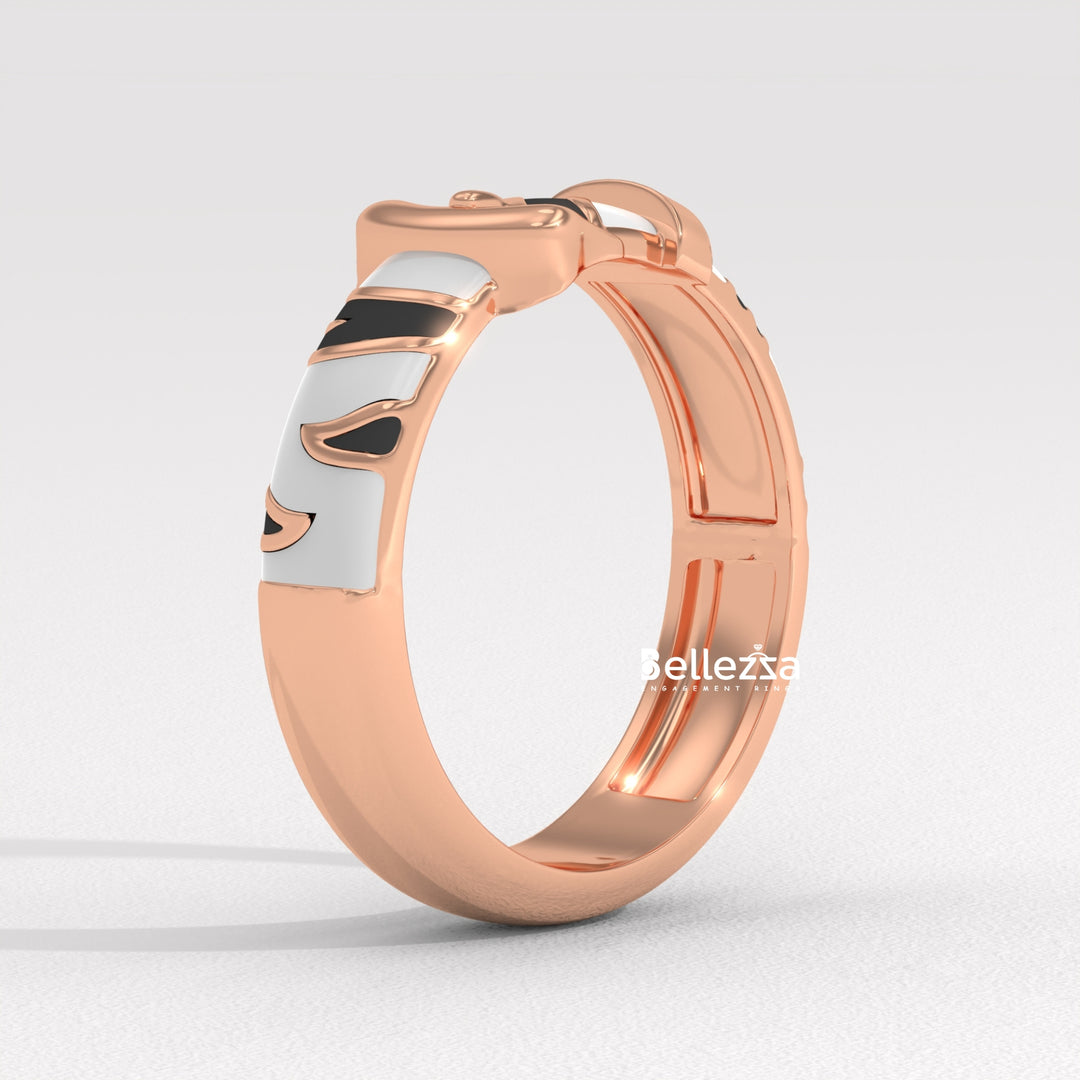 Plain Belt Design Unique Men's Ring For Him