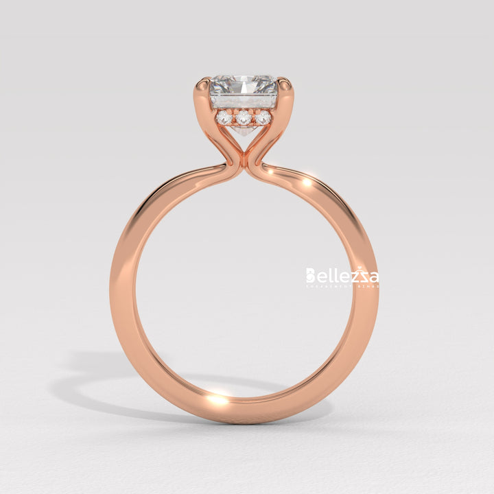 2.0-2.50CT Radiant Cut Hidden Halo Lab Grown Engagement Ring