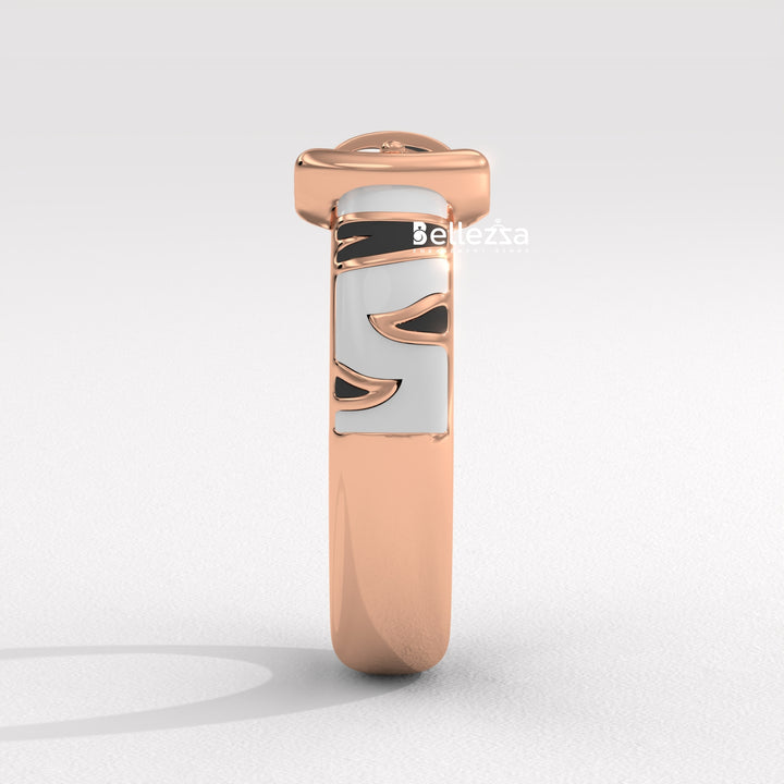 Plain Belt Design Unique Men's Ring For Him