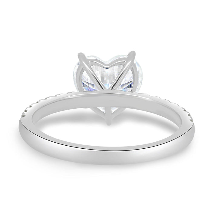 2.50CT Heart Cut 4 Prongs Moissanite Engagement Ring