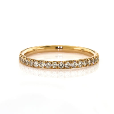 0.53ct Round Cut Moissanite Full Eternity Diamond Wedding Band