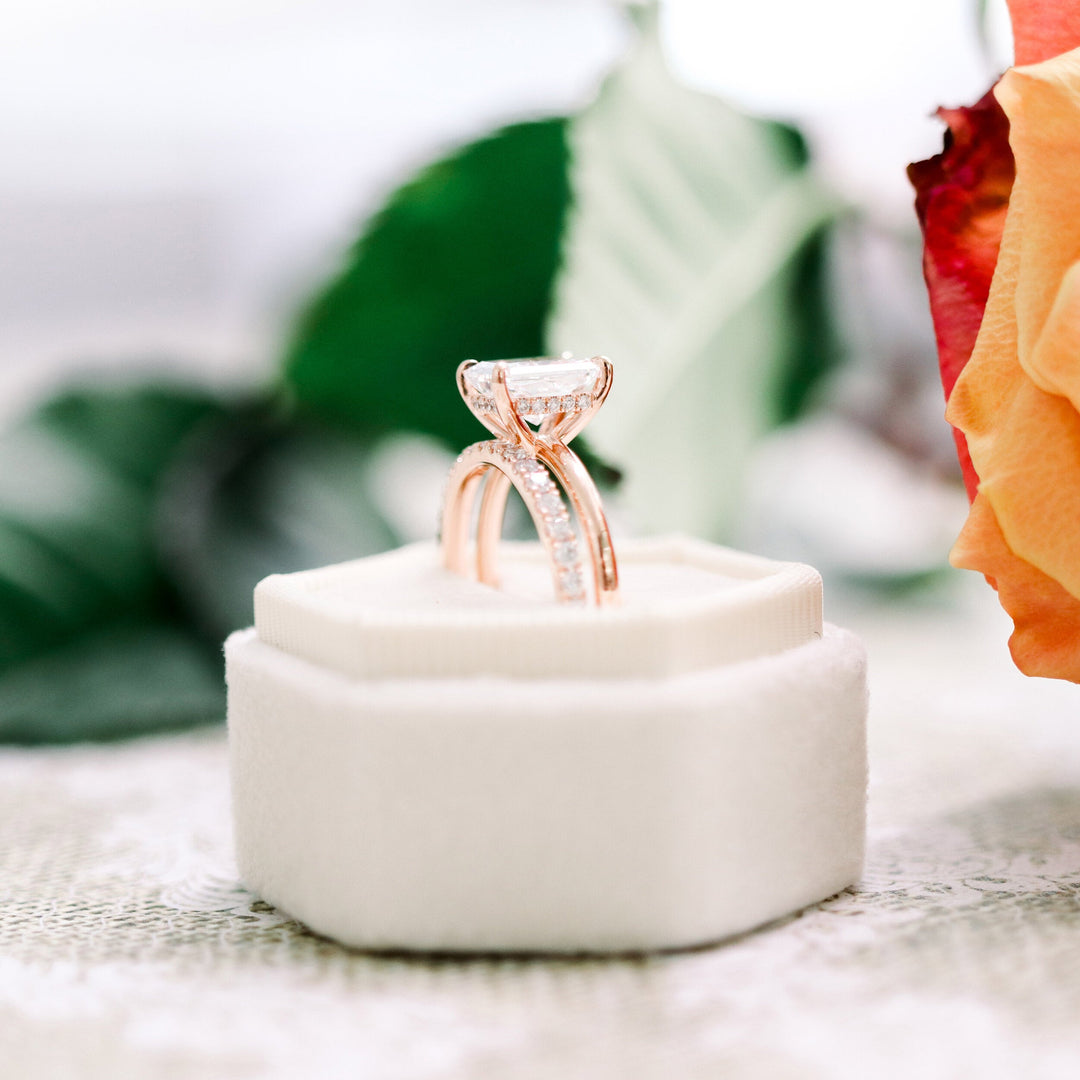 3.0ct Radiant Cut Moissanite Diamond Solitaire Engagement Ring