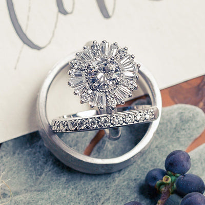 Round Brilliant  Cut Half Eternity Wedding Band