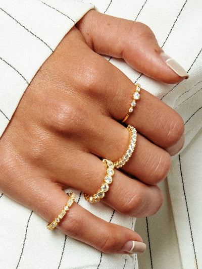 0.55CTW Round Brilliant & Baguette Cut Half Eternity Wedding Band