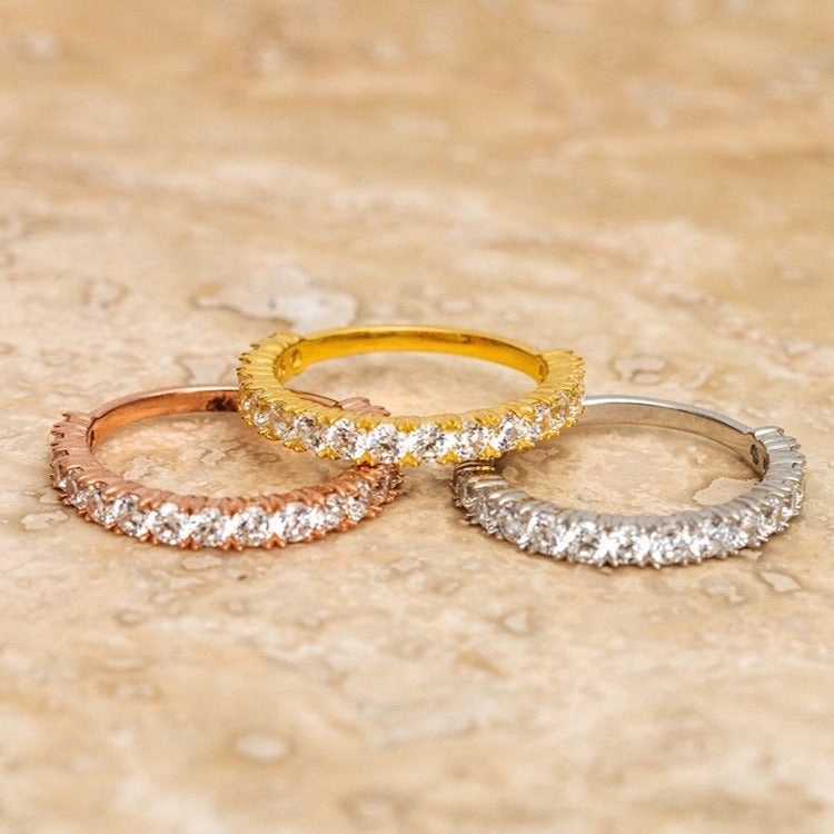 0.35CTW Round Brilliant Cut Half Eternity Perfect Moissanite Wedding Band