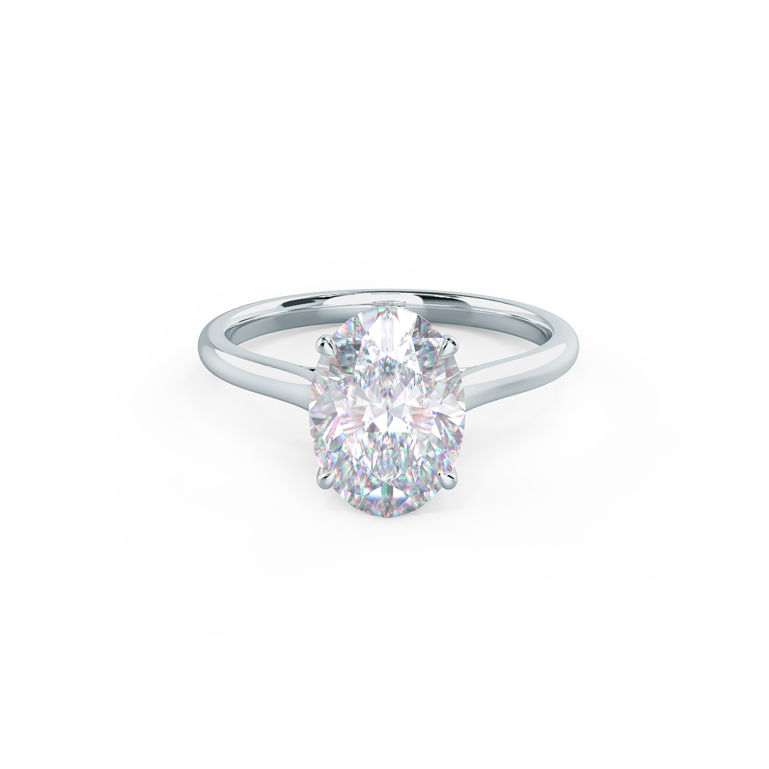 2.50ct Oval Cut Moissanite Diamond 14K Gold Engagement Ring