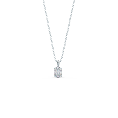 Oval Cut Solitaire Moissanite Diamond Layering Necklace
