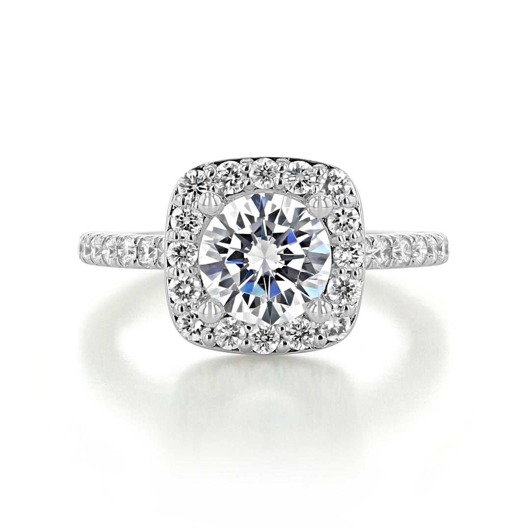 1.20CT Round Cut Unique Setting Moissanite Engagement Ring