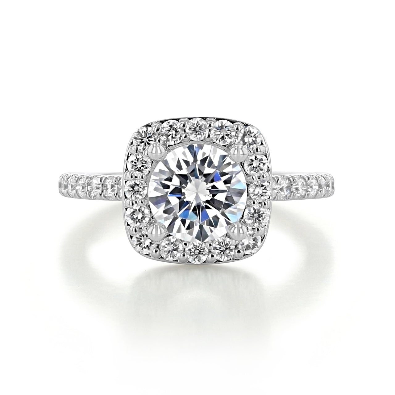 1.20CT Round Cut Unique Setting Moissanite Engagement Ring