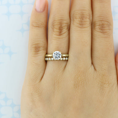 Round Brilliant Cut Full Eternity Bazel Setting Wedding Band