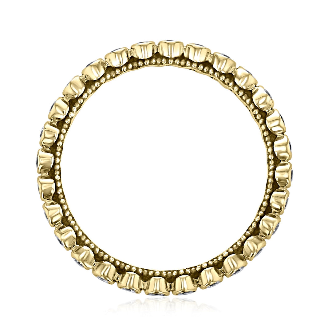 Round Brilliant Cut Full Eternity Bazel Setting Wedding Band