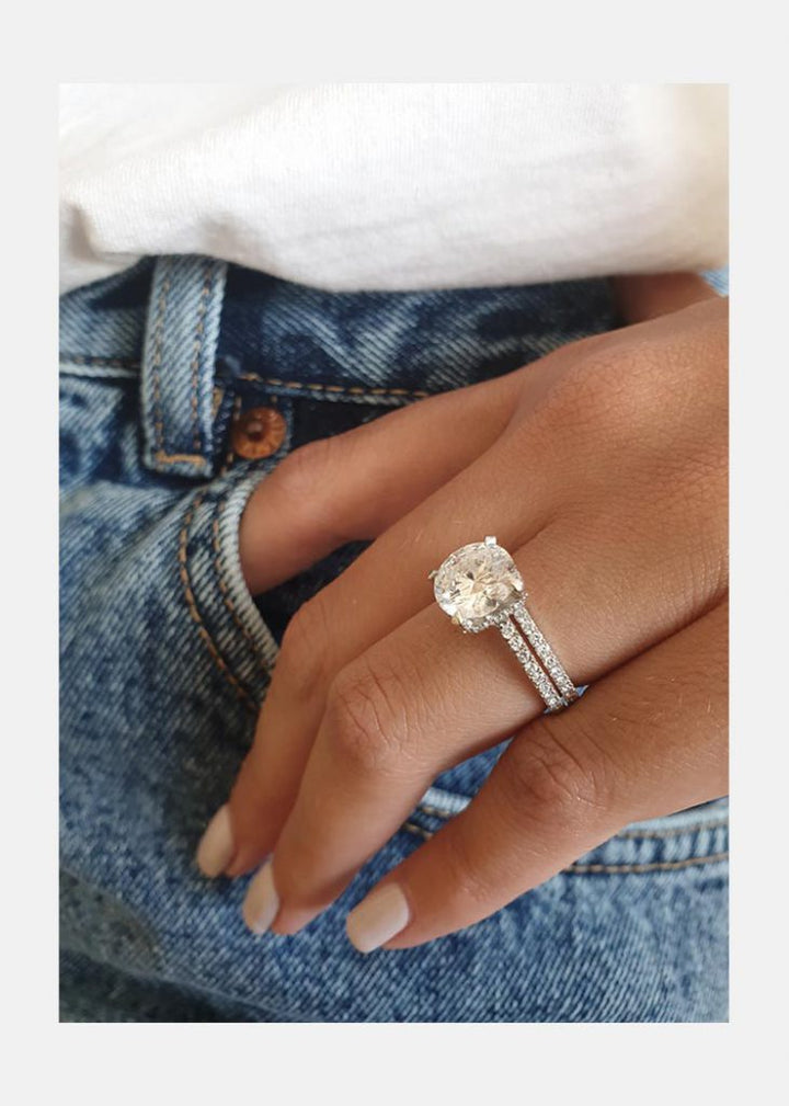 2.50ct Round Brilliant Cut Moissanite Solitaire Diamond Engagement Ring