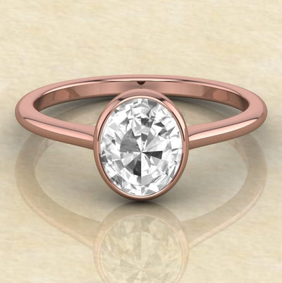 Round Brilliant Diamond Moissanite Engagement Ring