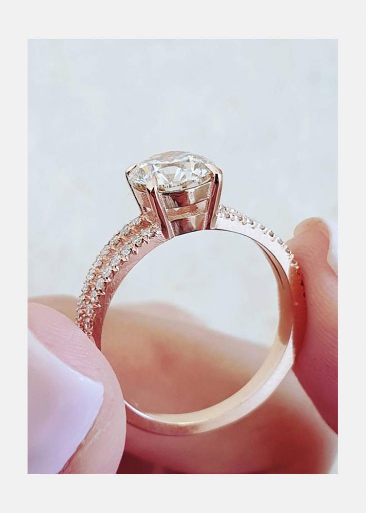 1.90ct Round Brilliant Cut Split Shank Engagement Ring