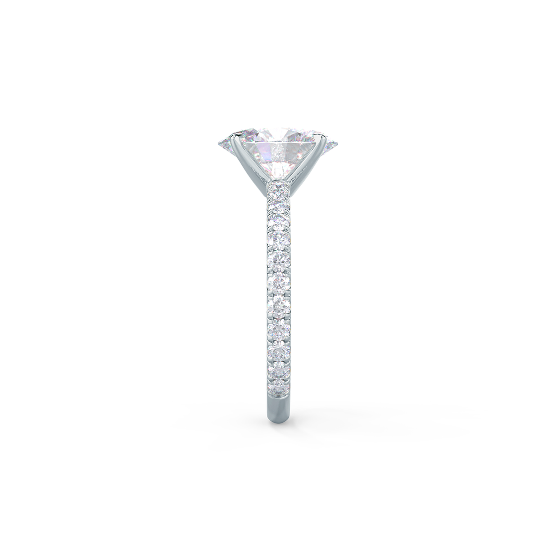 1.75CT Oval Cut Moissanite Classic Pave Diamond Engagement Ring