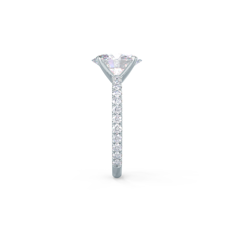 1.75CT Oval Cut Moissanite Classic Pave Diamond Engagement Ring