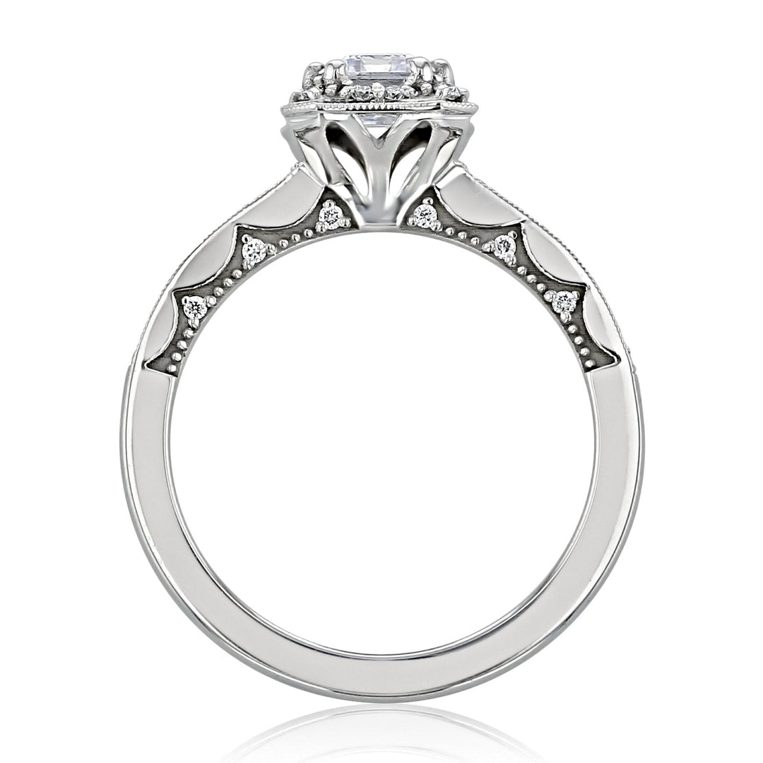 1.60CT Emerald Cut Double Prong Setting Moissanite Engagement Ring