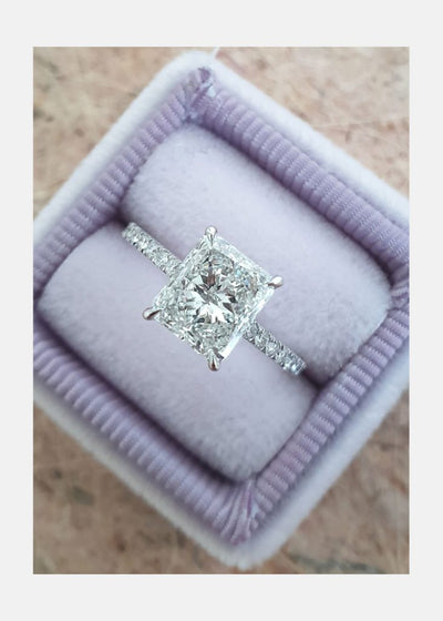 1.50ct Radiant Cut Diamond 14K Gold Engagement Ring