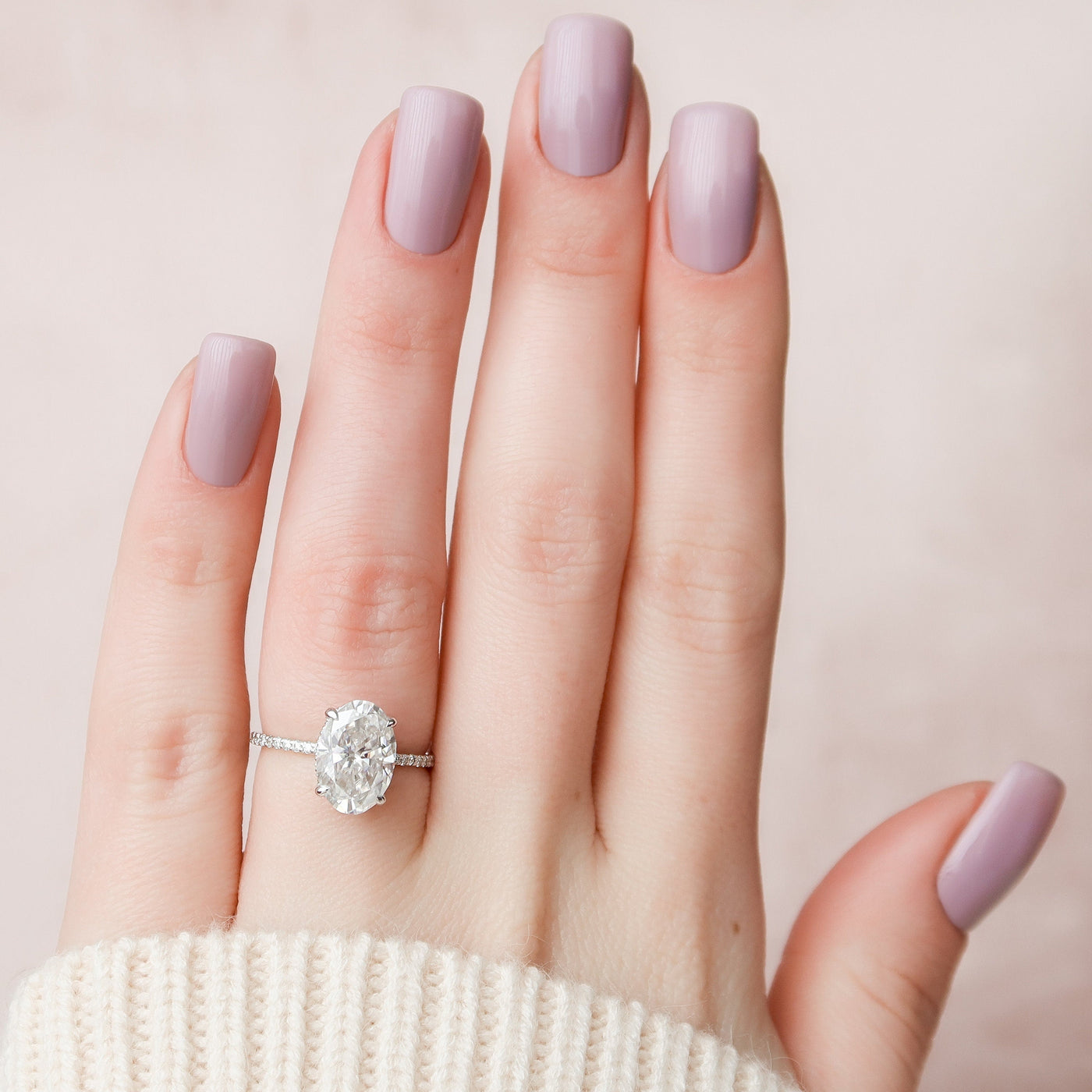 3CT Oval cut  Dainty Moissanite solitaire  Engagement Ring