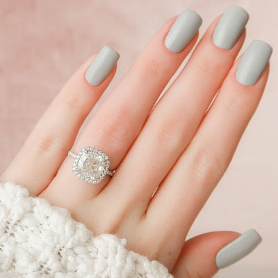 4CT Cushion Cut  brilliant Moissanite Engagement Ring