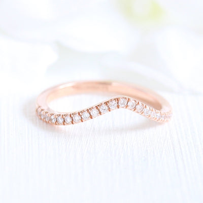 2.0ct Oval Cut Moissanite Cathedral Set Ring With U Shape Wedding Band