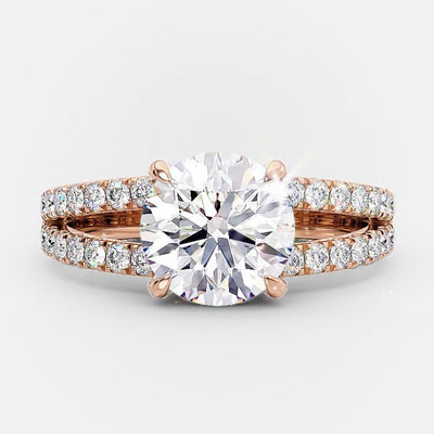 1.90ct Round Brilliant Cut Split Shank Engagement Ring