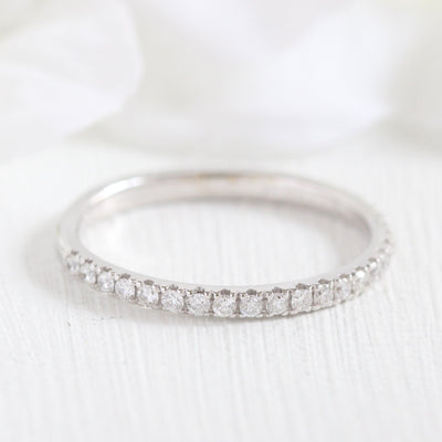 Cushion Cut Halo Pave Moissanite Ring With Diamond Band Ring