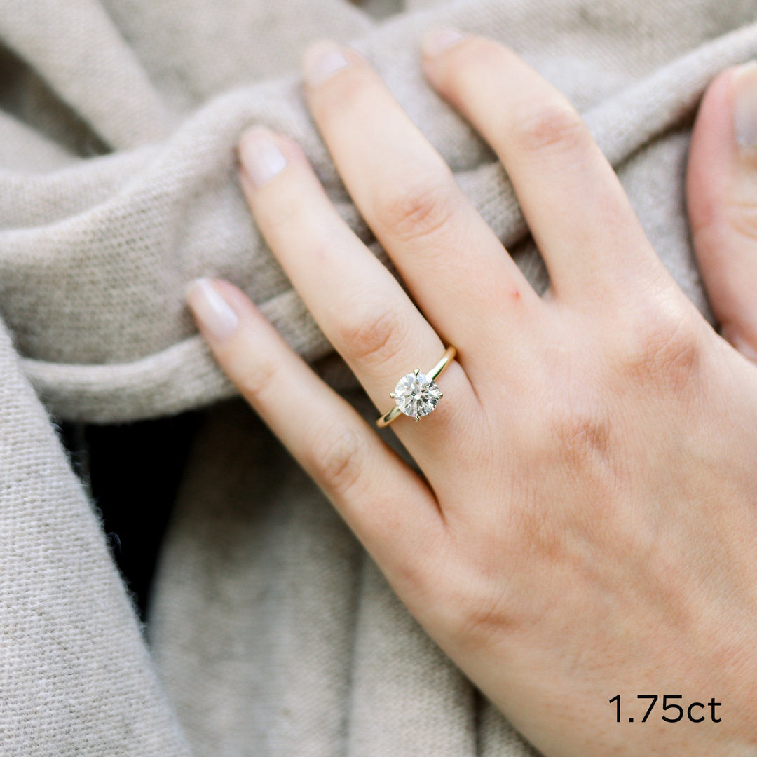 1.75ct Round Brilliant Cut Diamond 14K Gold Engagement Ring