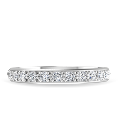 Round Brilliant  Cut Half Eternity Wedding Band