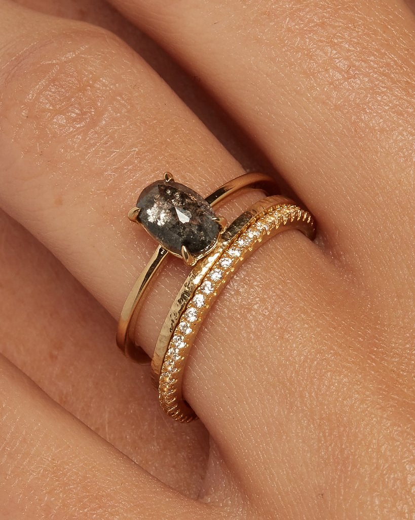 0.40CTW Round Brilliant Cut Moissanite Half Eternity Wedding Band