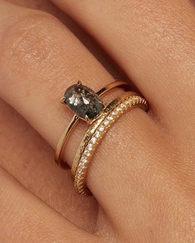 0.40CTW Round Brilliant Cut Moissanite Half Eternity Wedding Band