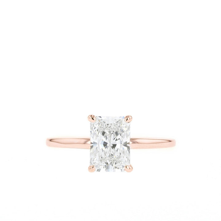 1.70ct Radiant Cut Moissanite Solitaire Diamond Engagement Ring