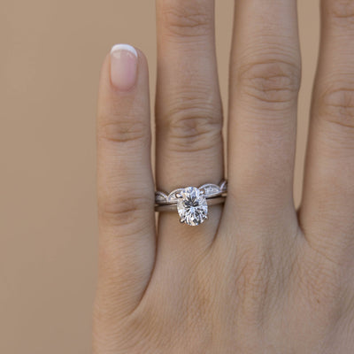 0.12ct Round Brilliant Cut Moissanite Unique Eternity Diamond Wedding Band