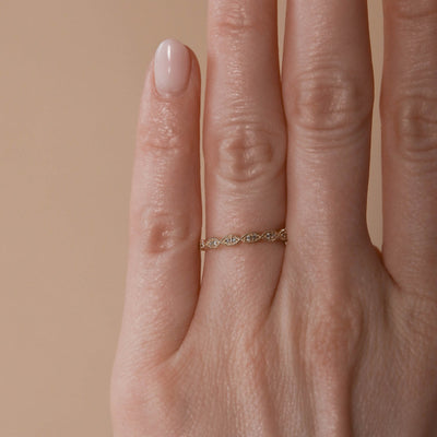 0.13ct Round Brilliant Cut Full Eternity Moissanite Diamond Wedding Band