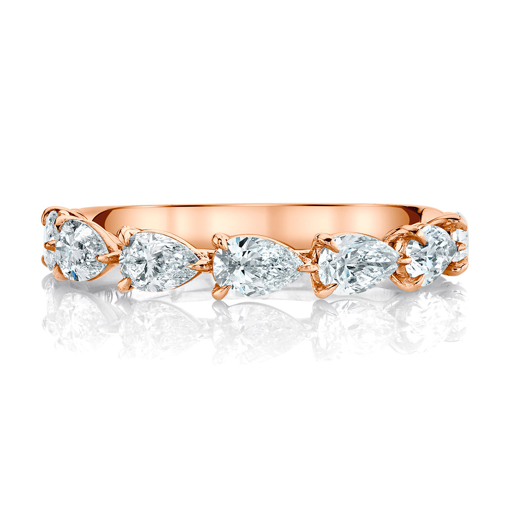 0.35ct Round Cut Petite Moissanite Diamond Criss Cross Wedding Band