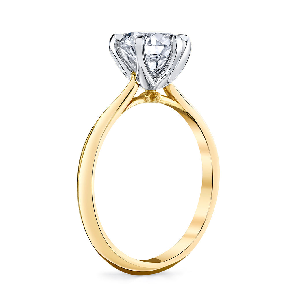 1.55CT Round Cut Solitaire Moissanite Diamond Engagement Ring