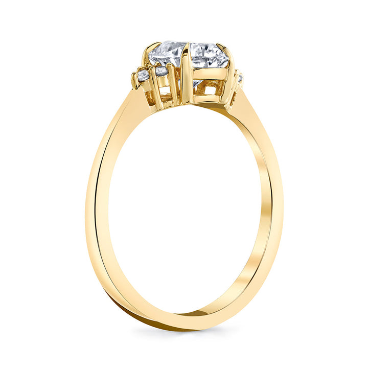 1.26CT Oval Cut Cluster Moissanite Four Prong Diamond Engagement Ring