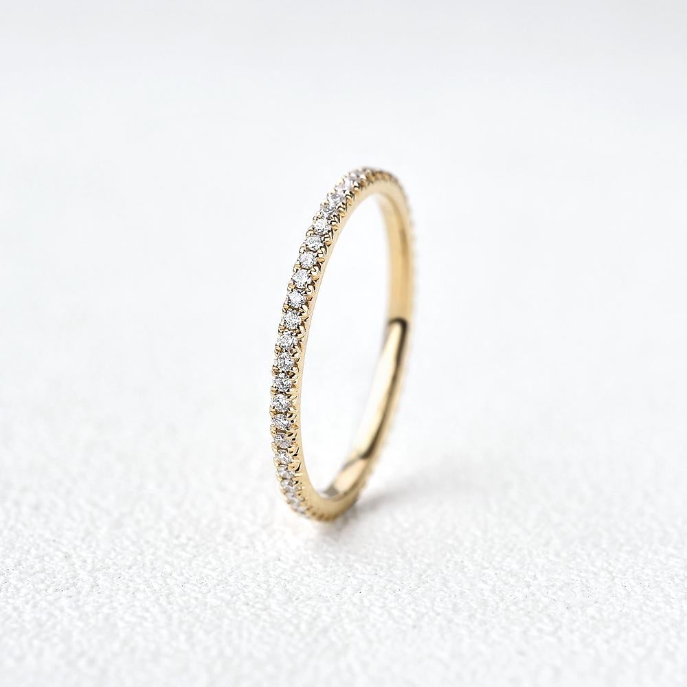 0.40CTW Round Brilliant Cut Moissanite Full Eternity Wedding Band