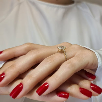 1.80CT Emerald Cut Diamond Moissanite Engagement Ring