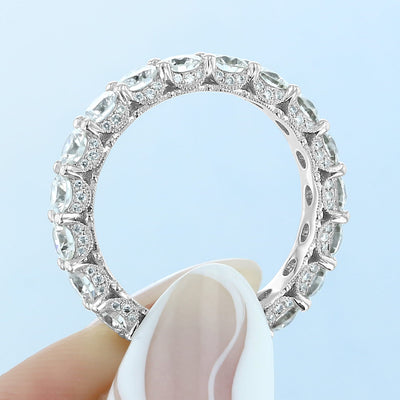 Round Brilliant Cut Full Eternity Wedding Band