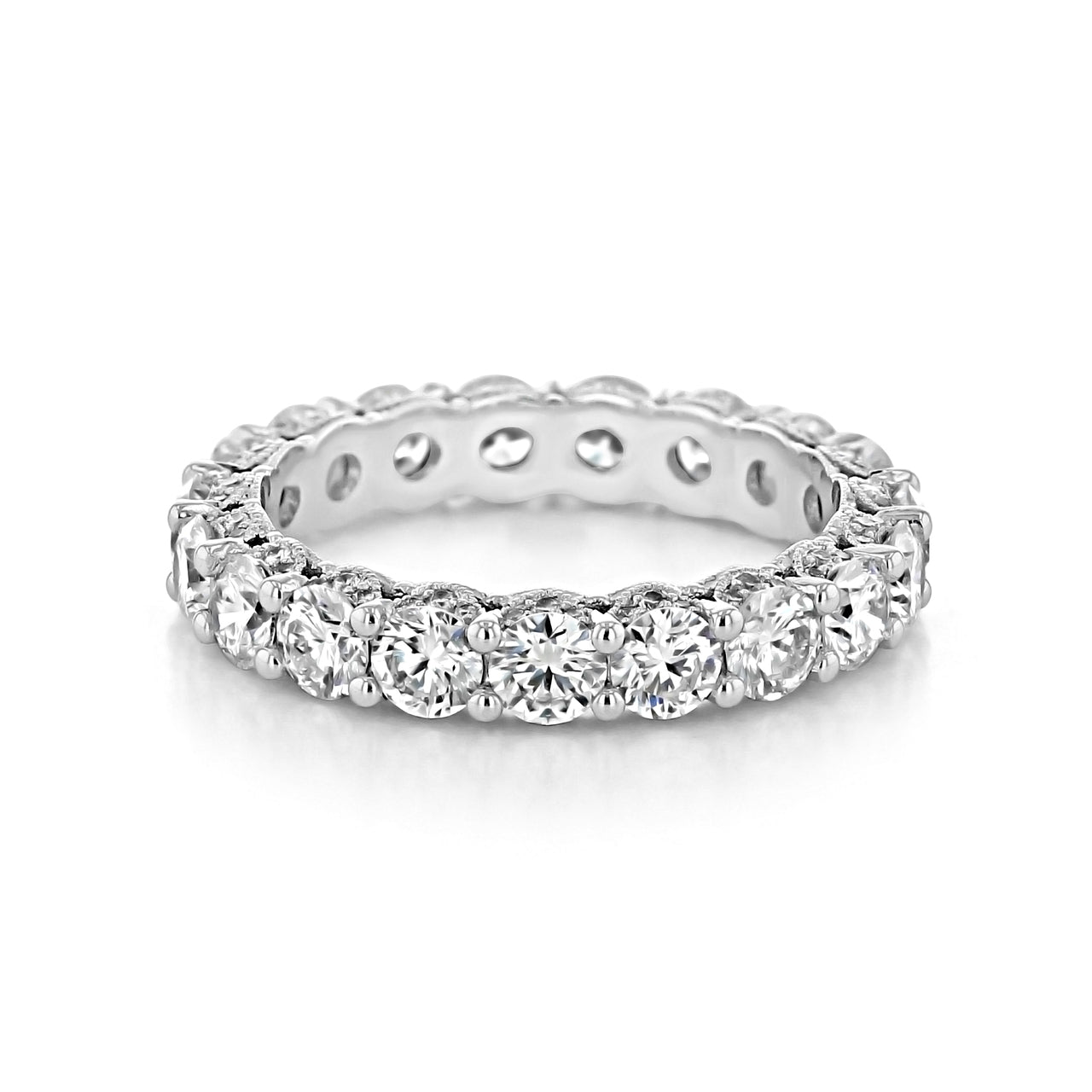 Round Brilliant Cut Full Eternity Wedding Band