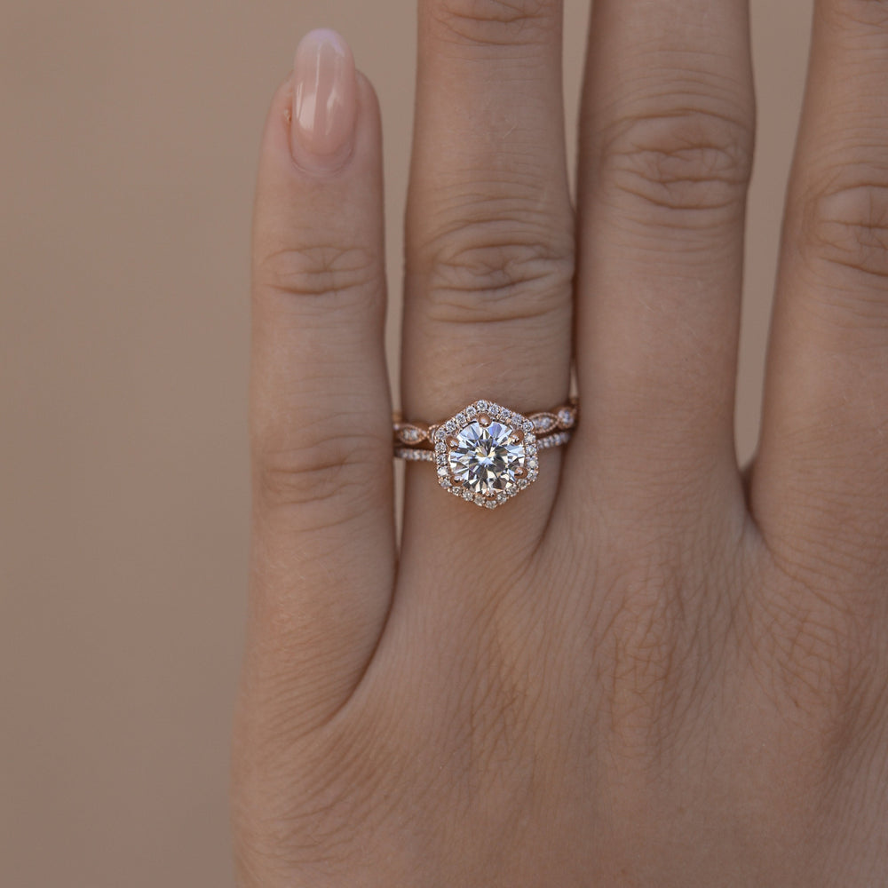 0.18ct Round Brilliant Cut Unique Moissanite Full Eternity Wedding Band