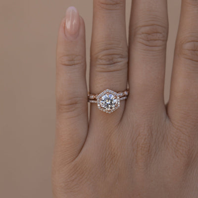 0.18ct Round Brilliant Cut Unique Moissanite Full Eternity Wedding Band