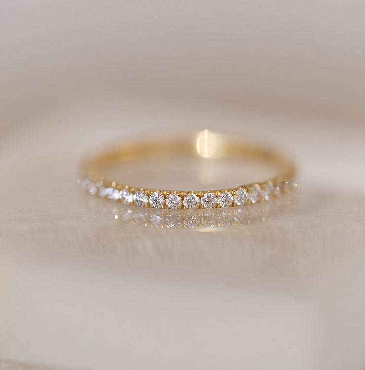 0.53ct Round Cut Moissanite Full Eternity Diamond Wedding Band