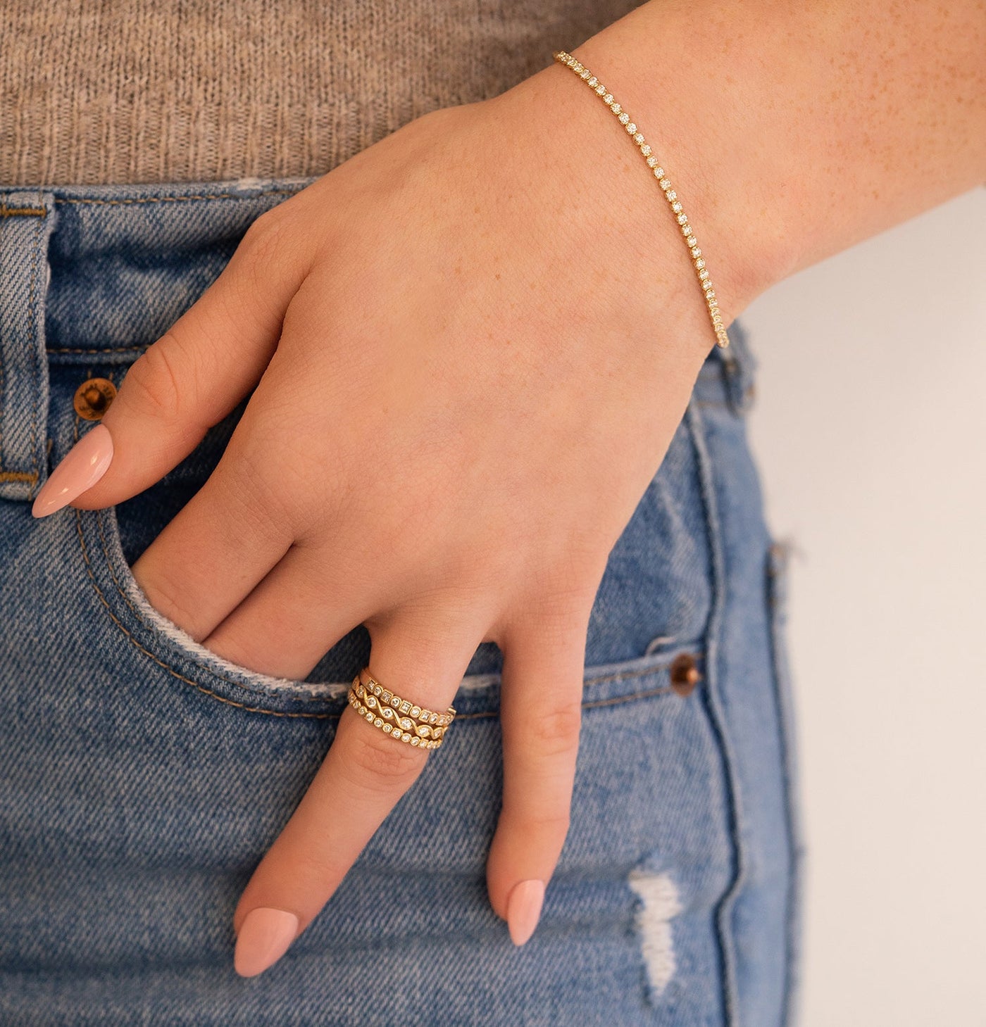 0.46ct Round Cut Moissanite Criss Cross Diamond Wedding Band