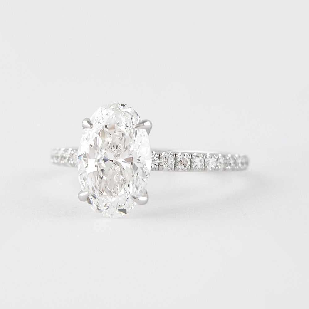 1.91CT Oval Cut Moissanite Solitaire Engagement Ring