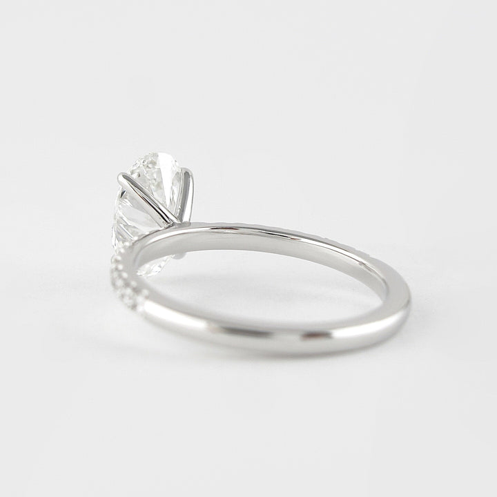 1.91CT Oval Cut Moissanite Solitaire Engagement Ring