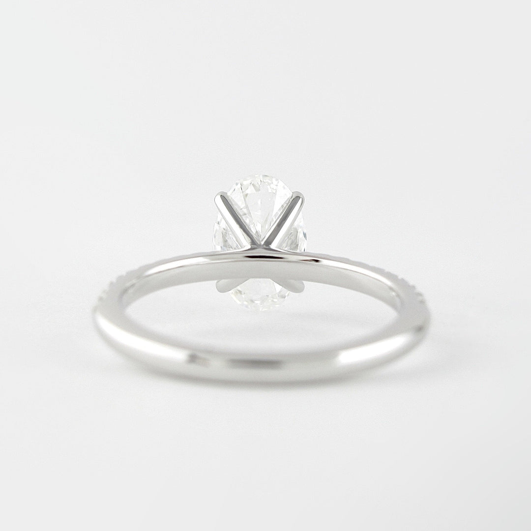 1.91CT Oval Cut Moissanite Solitaire Engagement Ring